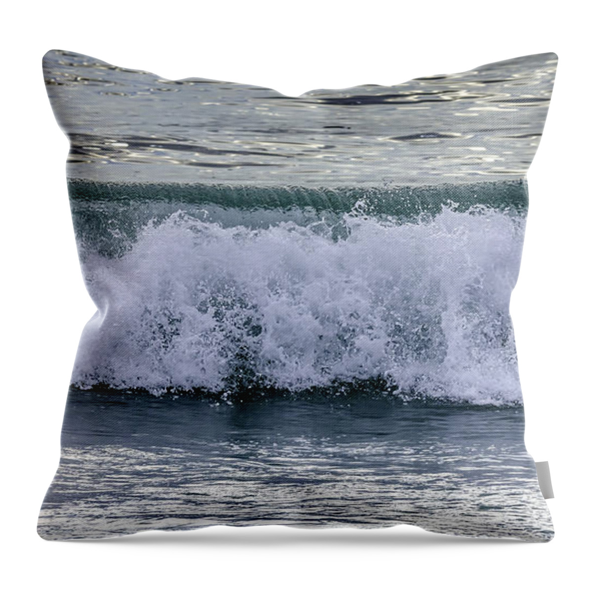 Surf Throw Pillow featuring the photograph Wavy #1 by Janet Kopper