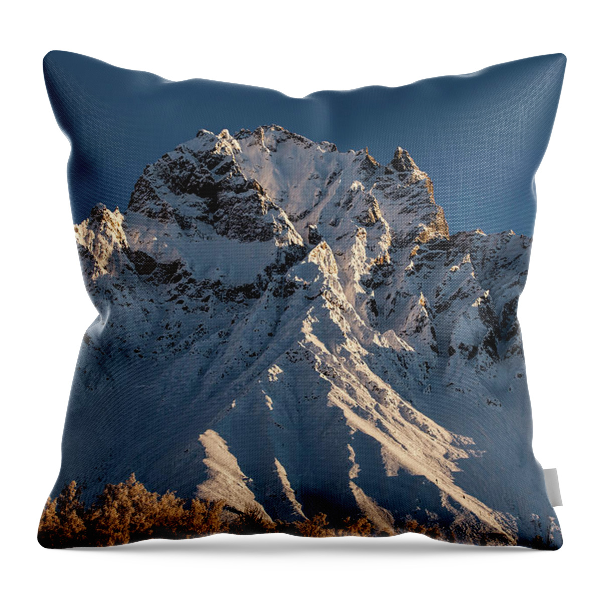 Alaska Throw Pillow featuring the photograph Williams Peak #1 by Fred Denner