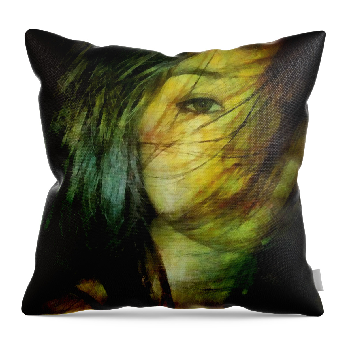 Woman Throw Pillow featuring the digital art Windswept #2 by Gun Legler