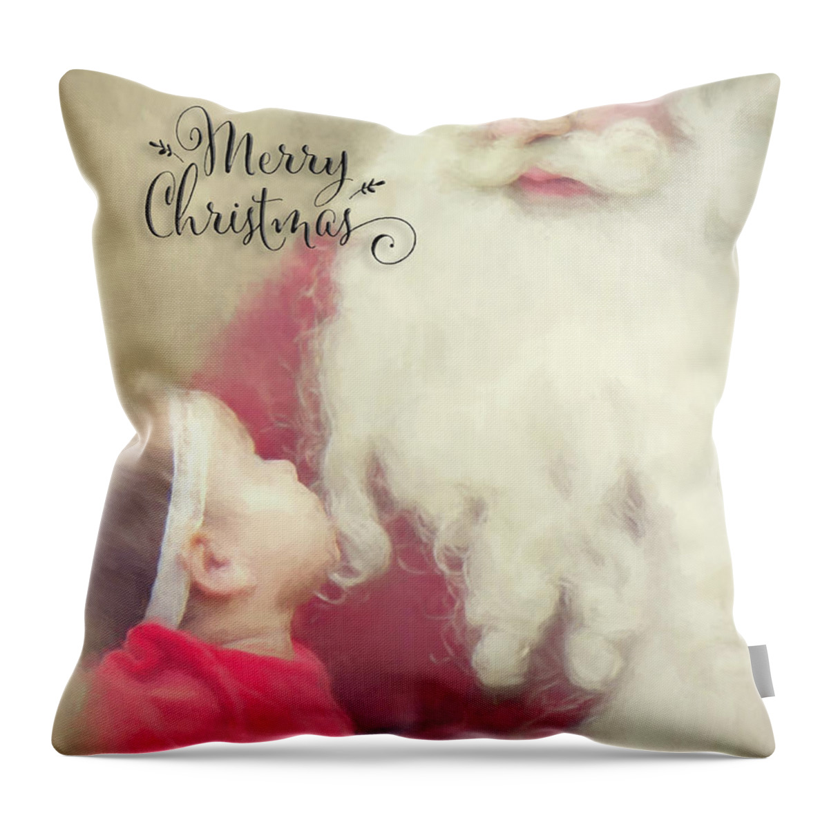 Santa Throw Pillow featuring the photograph Wonder #1 by Pam Holdsworth