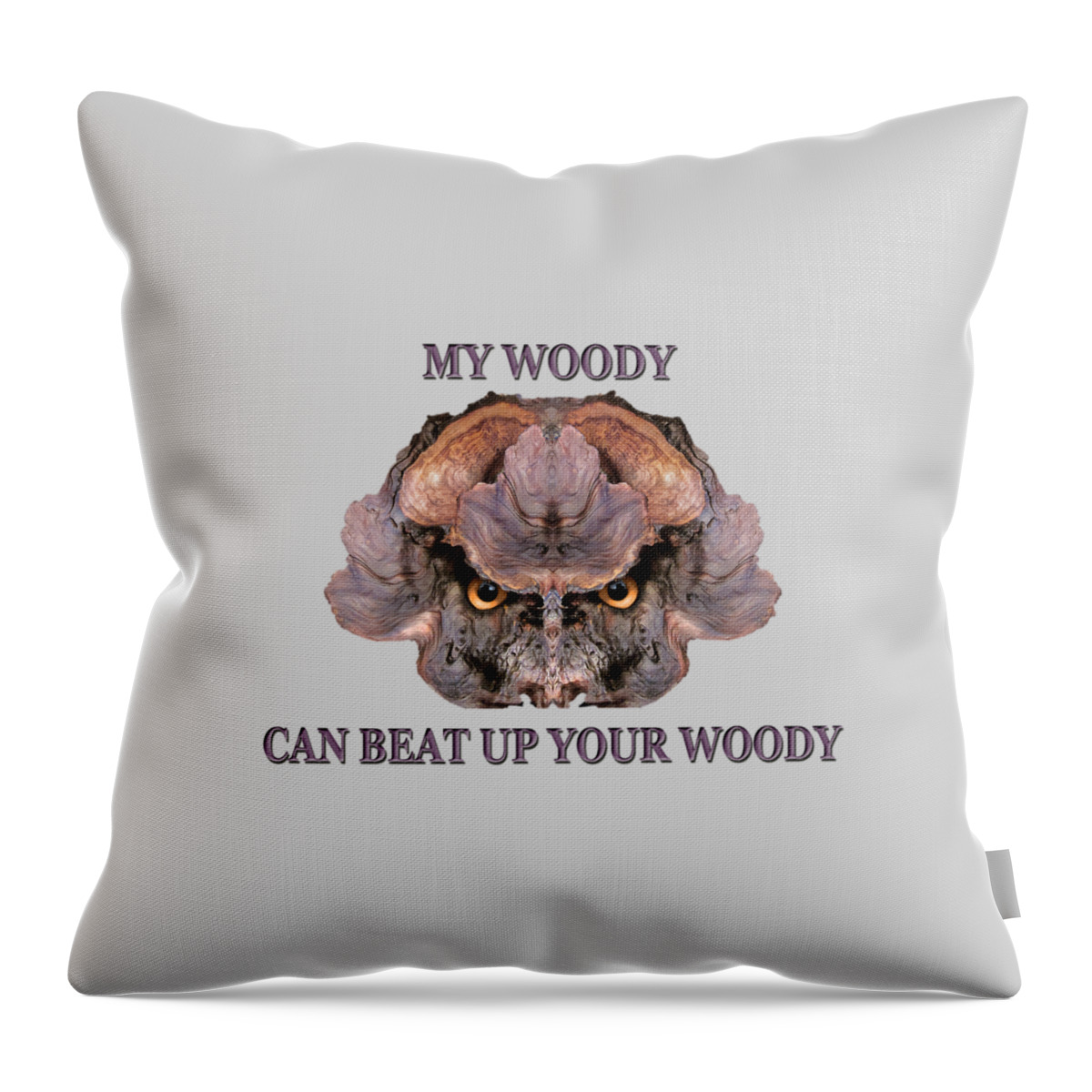 Woody Throw Pillow featuring the digital art Woody 80 #1 by Rick Mosher