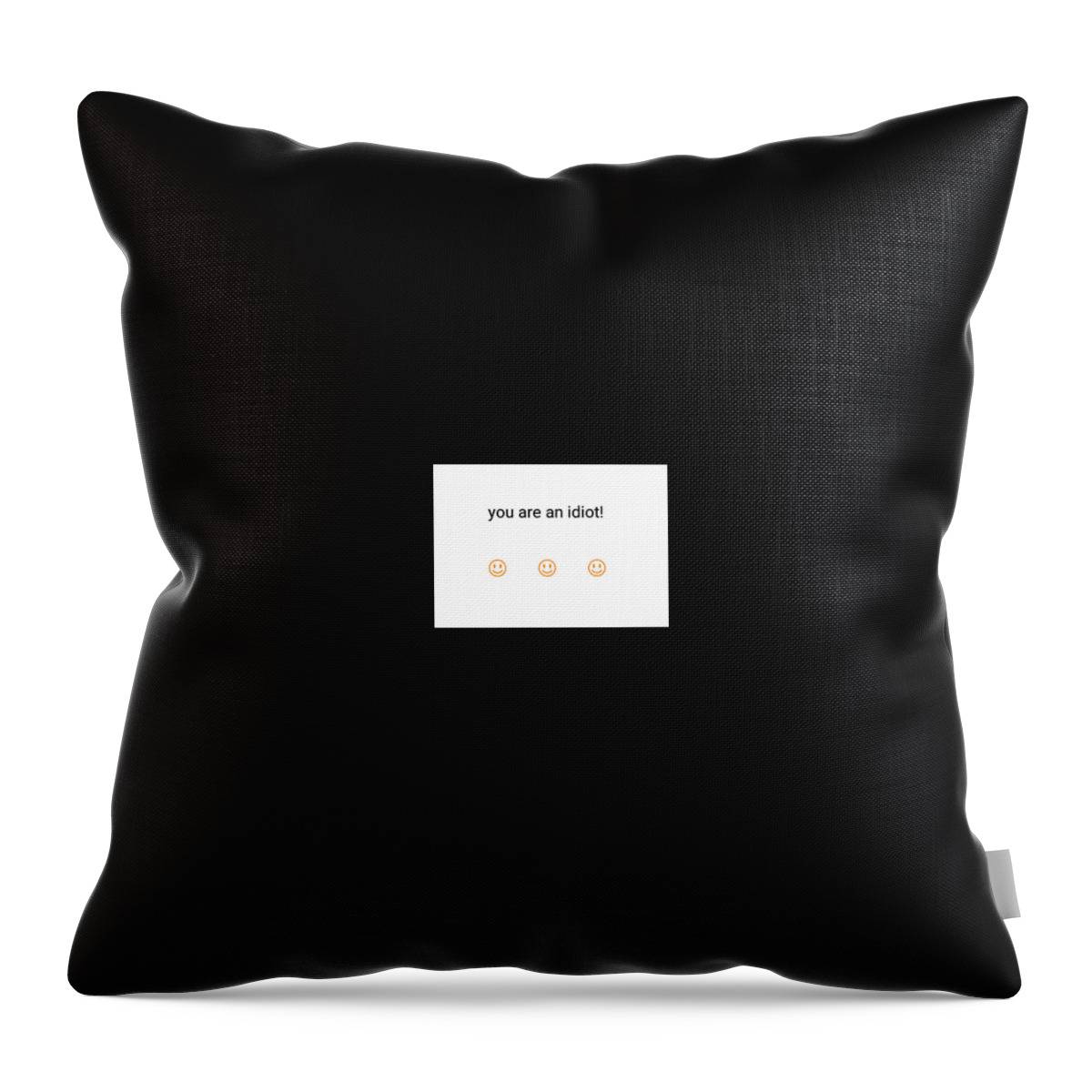 #emoji Throw Pillow featuring the digital art You are an idiot #1 by Sari Kurazusi