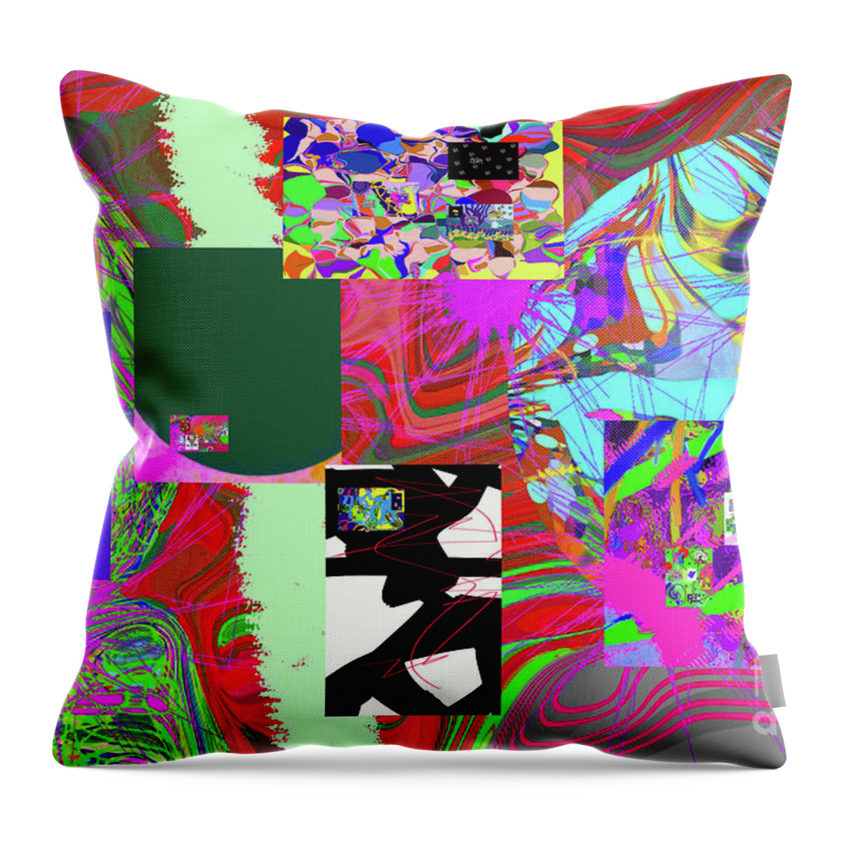 Walter Paul Bebirian Throw Pillow featuring the digital art 10-20-2015babcdefghijklmnopqrtuvwxyza by Walter Paul Bebirian