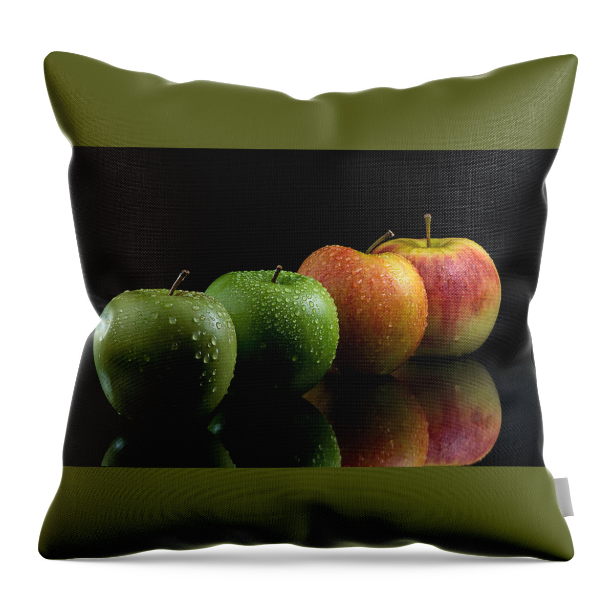 Apple Throw Pillow featuring the digital art Apple #10 by Super Lovely