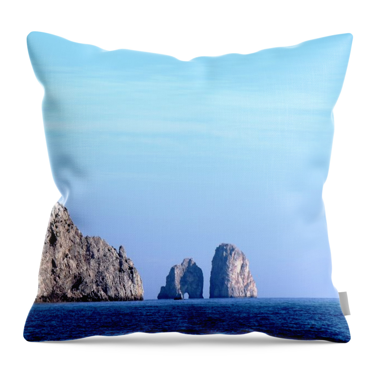 Amalfi Coast Throw Pillow featuring the photograph Capri #11 by Donn Ingemie