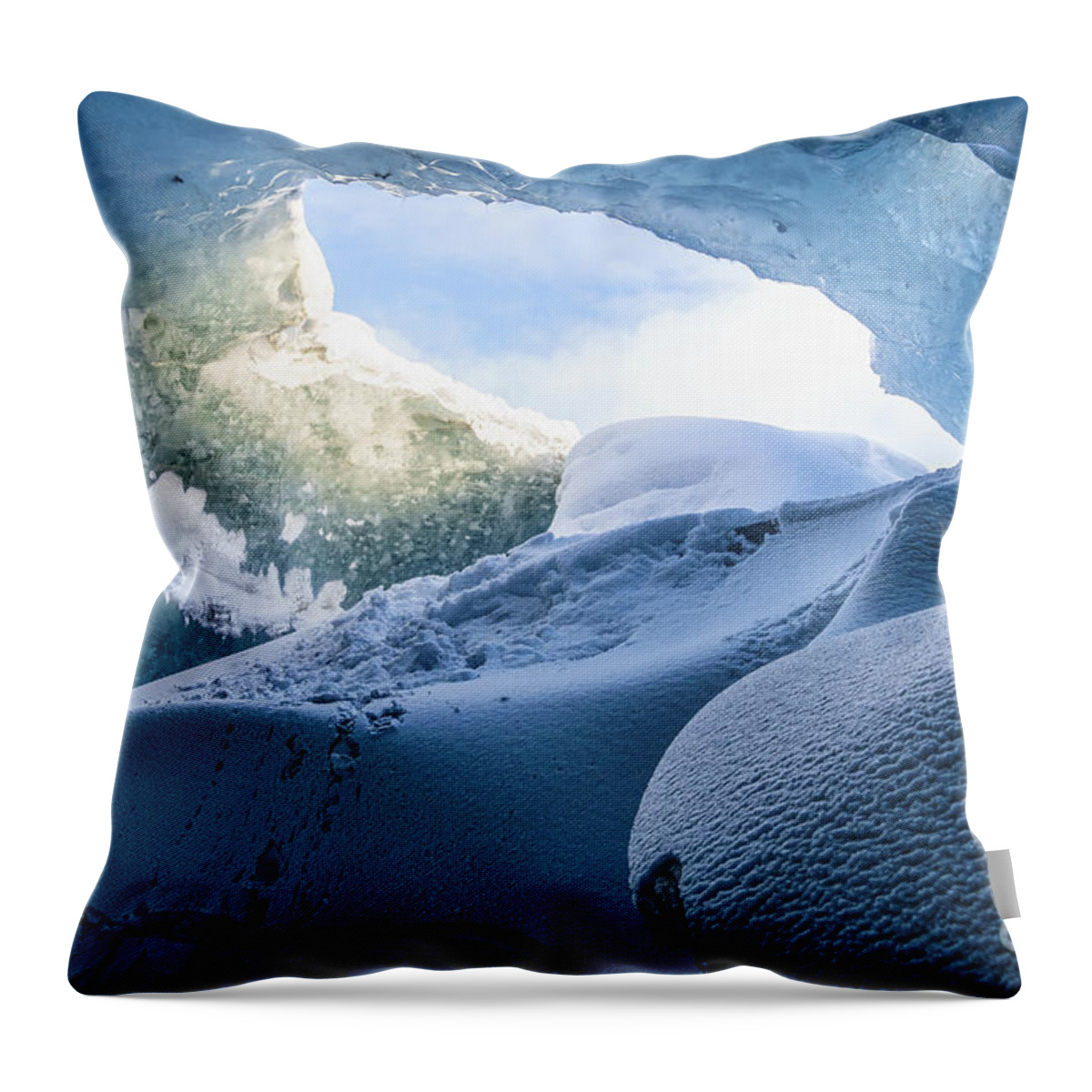 Ice Throw Pillow featuring the photograph Iceland #10 by Milena Boeva