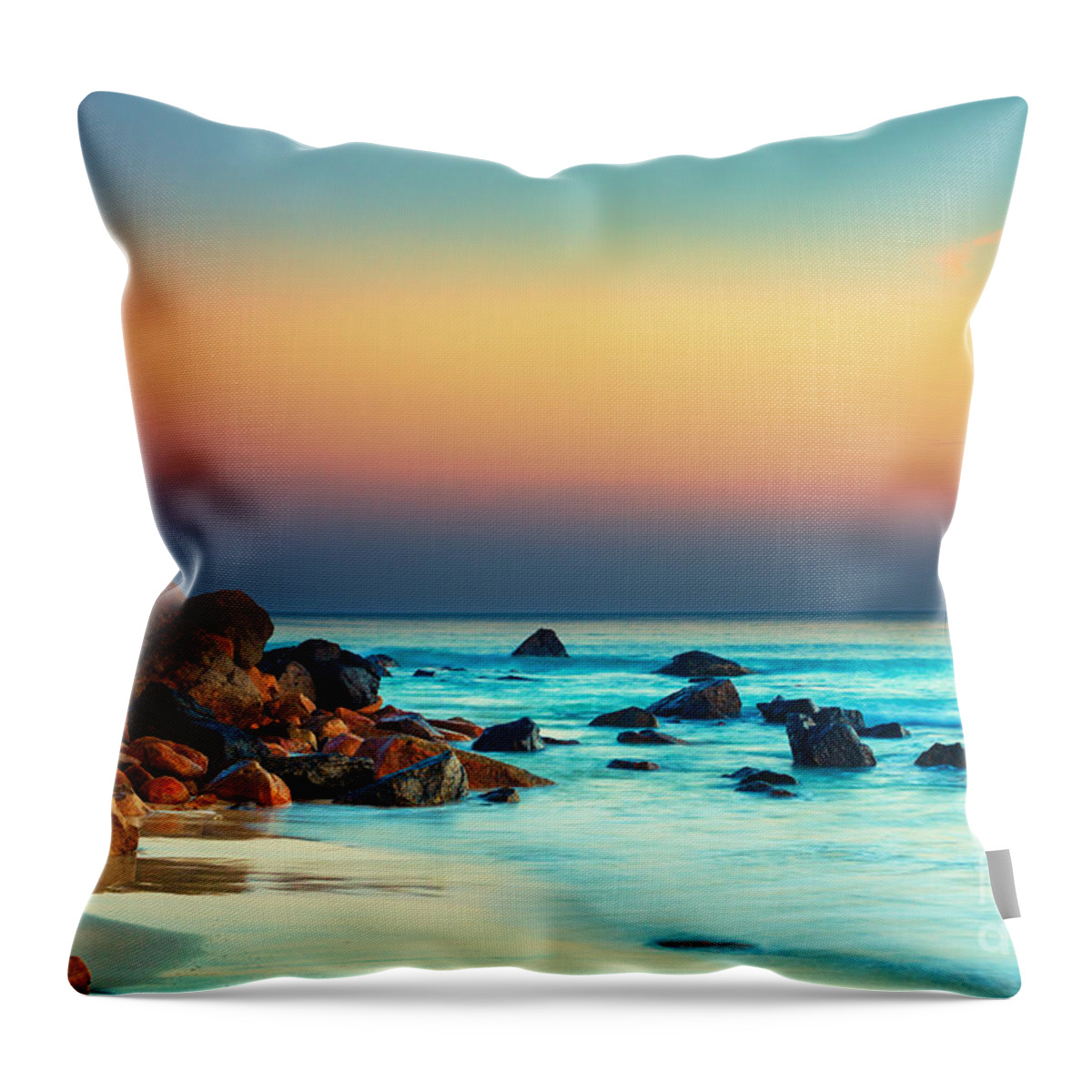 Beautiful Throw Pillow featuring the photograph Sunset #10 by MotHaiBaPhoto Prints