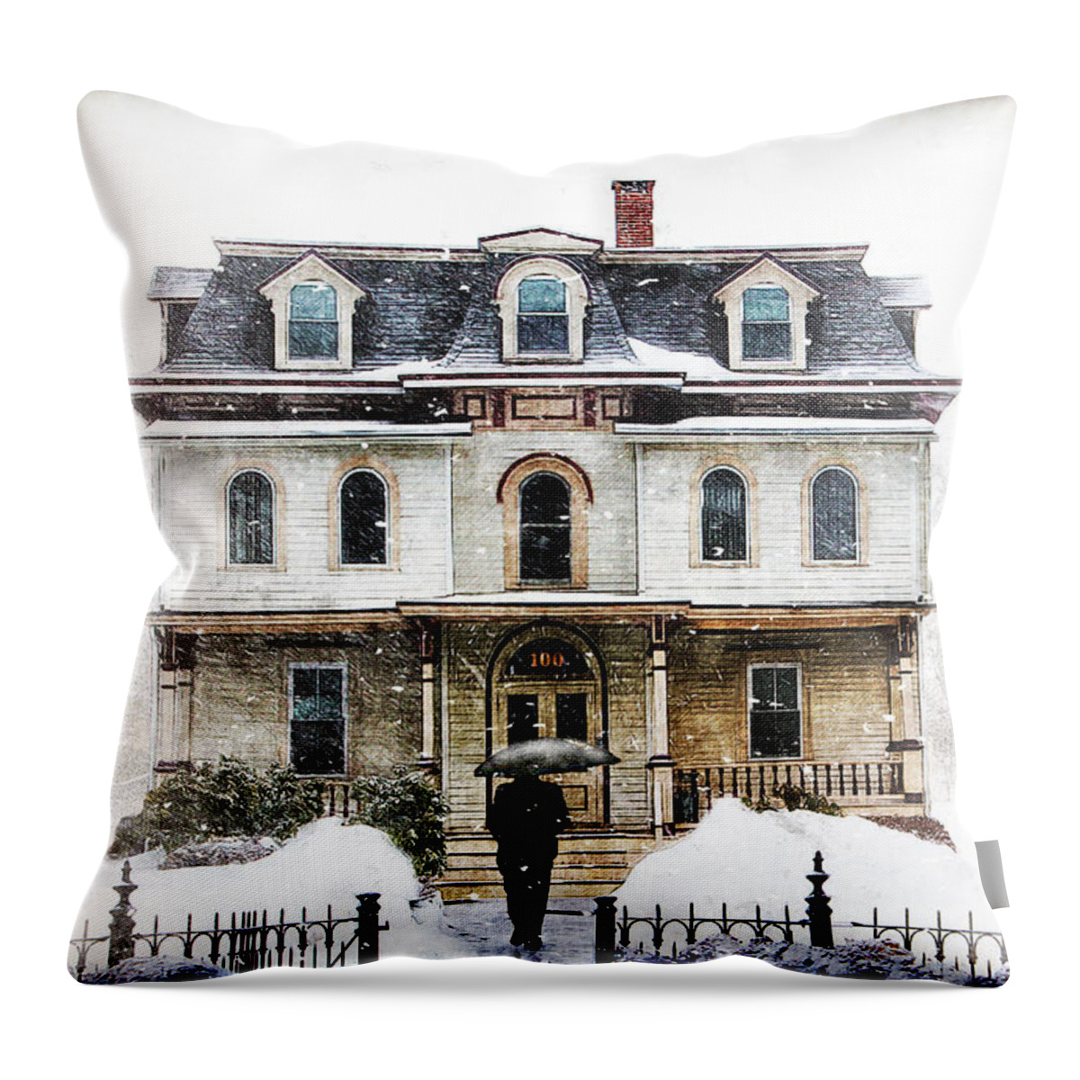 Winter Throw Pillow featuring the photograph 100 East Avenue by Aleksander Rotner