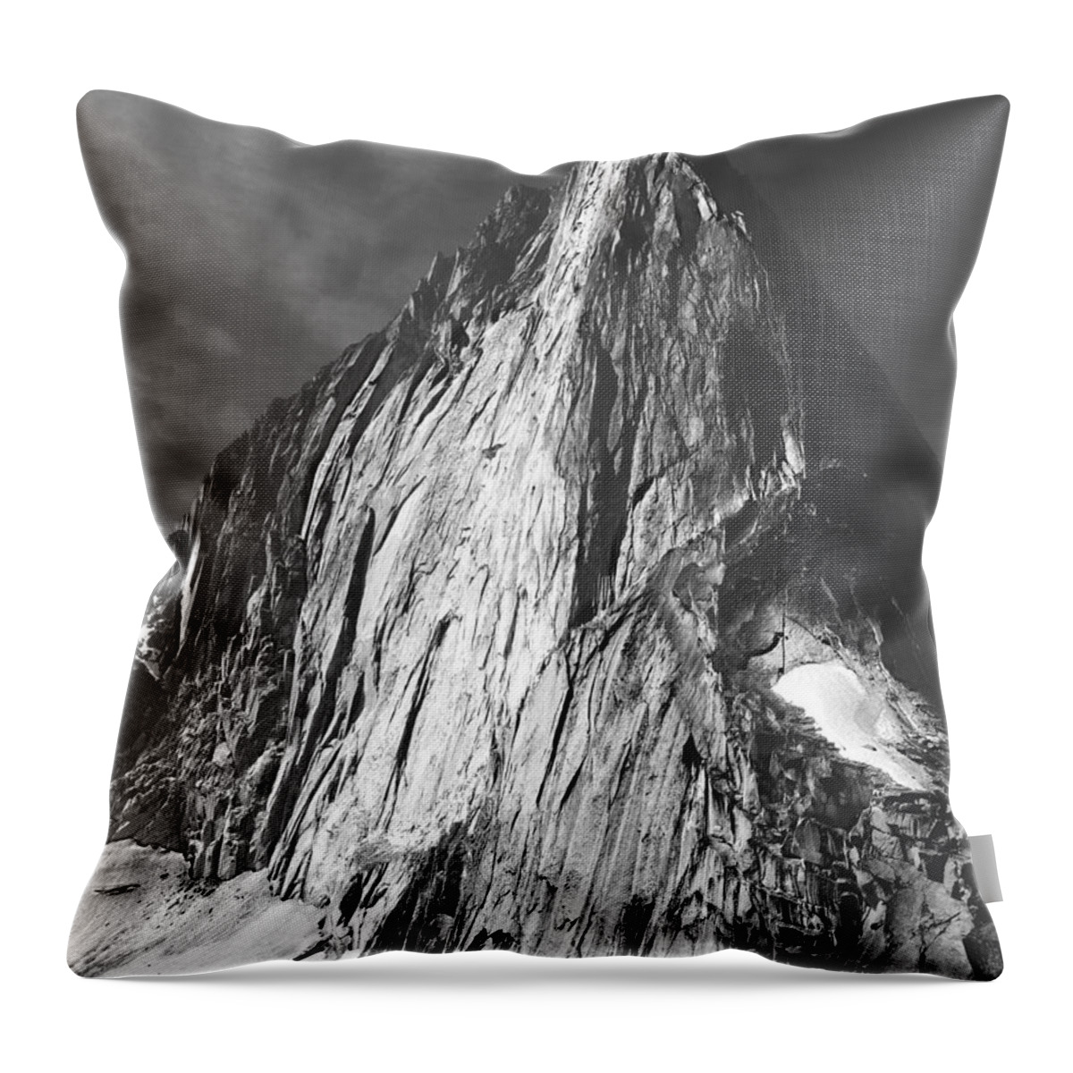 Bugaboo Spire Throw Pillow featuring the photograph 102756 Bugaboo Spire by Ed Cooper Photography