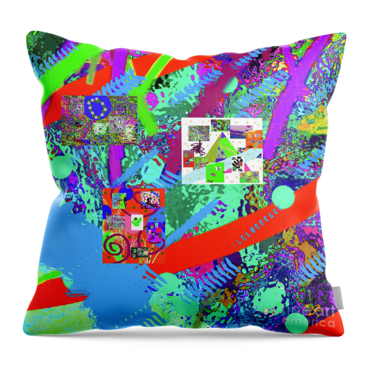 Walter Paul Bebirian Throw Pillow featuring the digital art 11-6-2015habcdefghijklmn by Walter Paul Bebirian