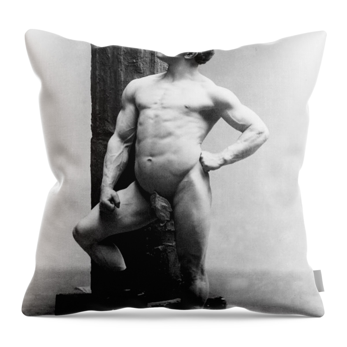 Erotica Throw Pillow featuring the photograph Eugen Sandow, Father Of Modern #11 by Science Source