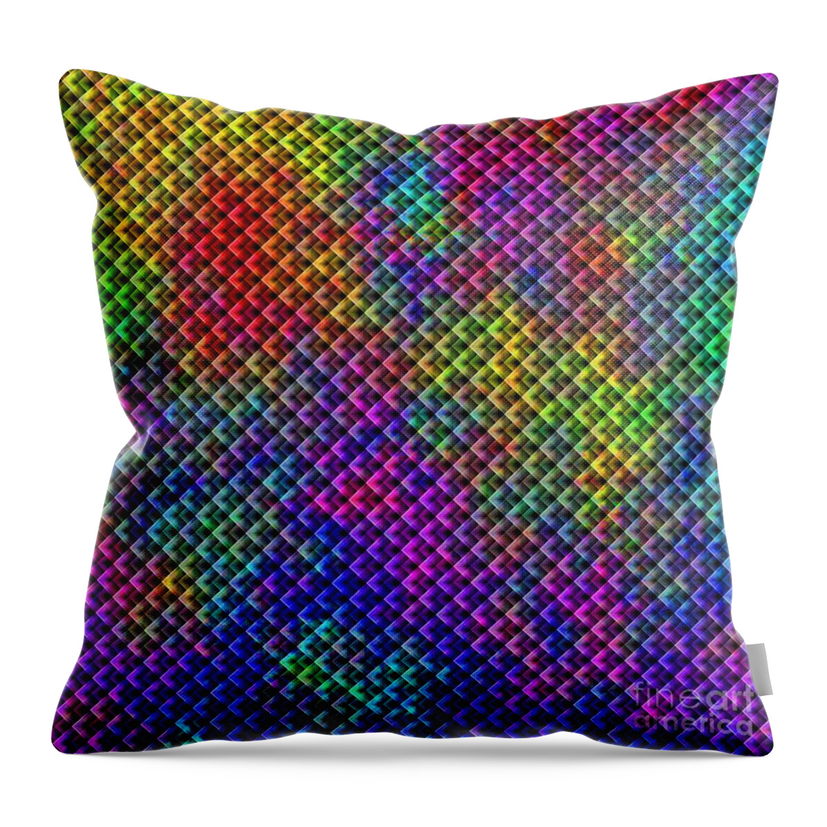 Kaleidoscope Throw Pillow featuring the digital art Kaleidoscope #11 by Henrik Lehnerer