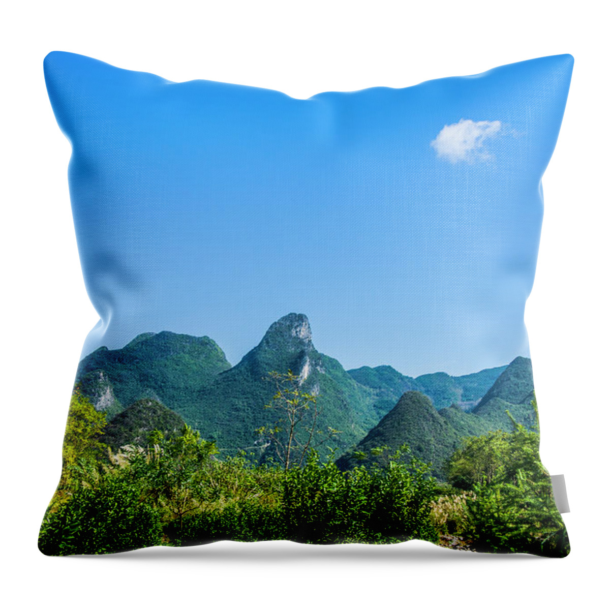 Countryside Throw Pillow featuring the photograph Countryside scenery in autumn #12 by Carl Ning
