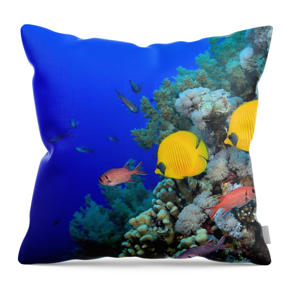Fish Throw Pillow featuring the digital art Fish #12 by Super Lovely