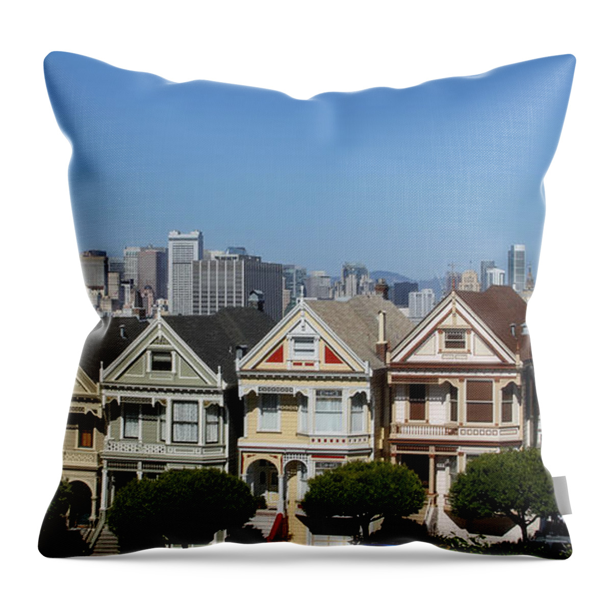 San Francisco Throw Pillow featuring the photograph @San Francisco #12 by Jim McCullaugh