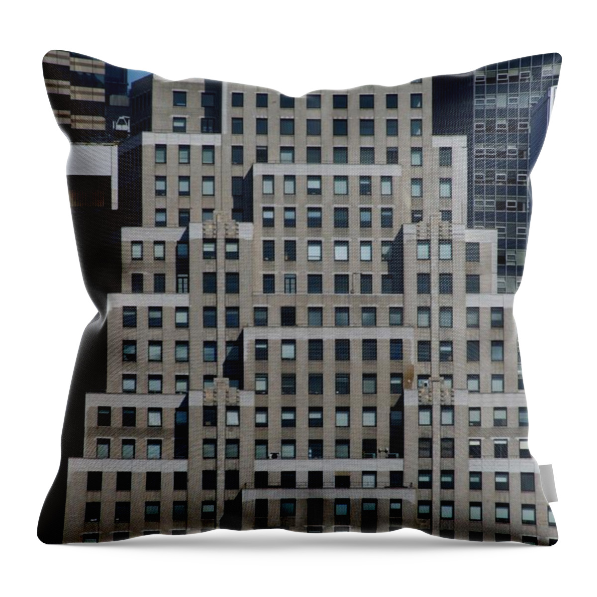 120 Wall Street New York City Throw Pillow featuring the photograph 120 Wall Street NYC by Christopher J Kirby