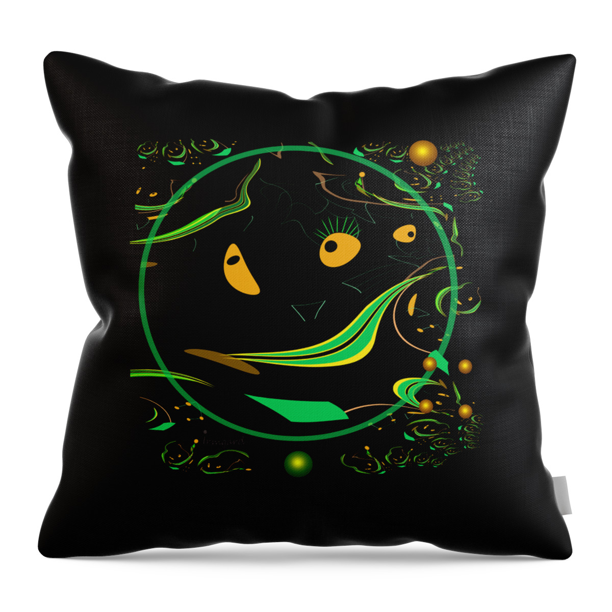 1280 Throw Pillow featuring the painting 1280 - T Shirt Pattern by Irmgard Schoendorf Welch