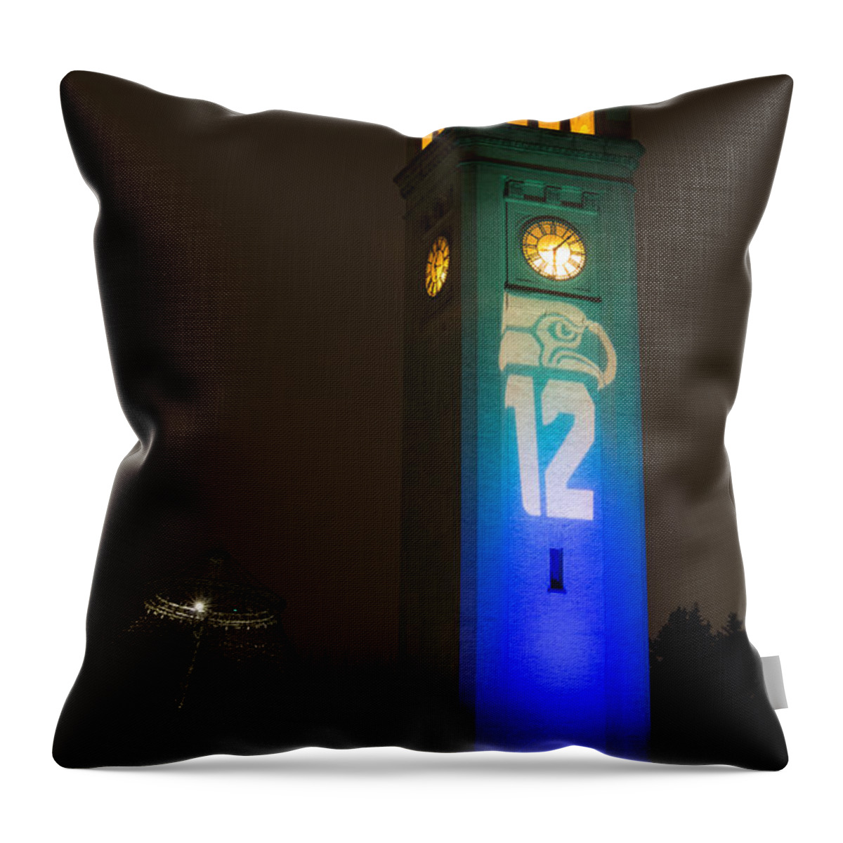 Seattle Throw Pillow featuring the photograph 12th Clocktower by Paul DeRocker