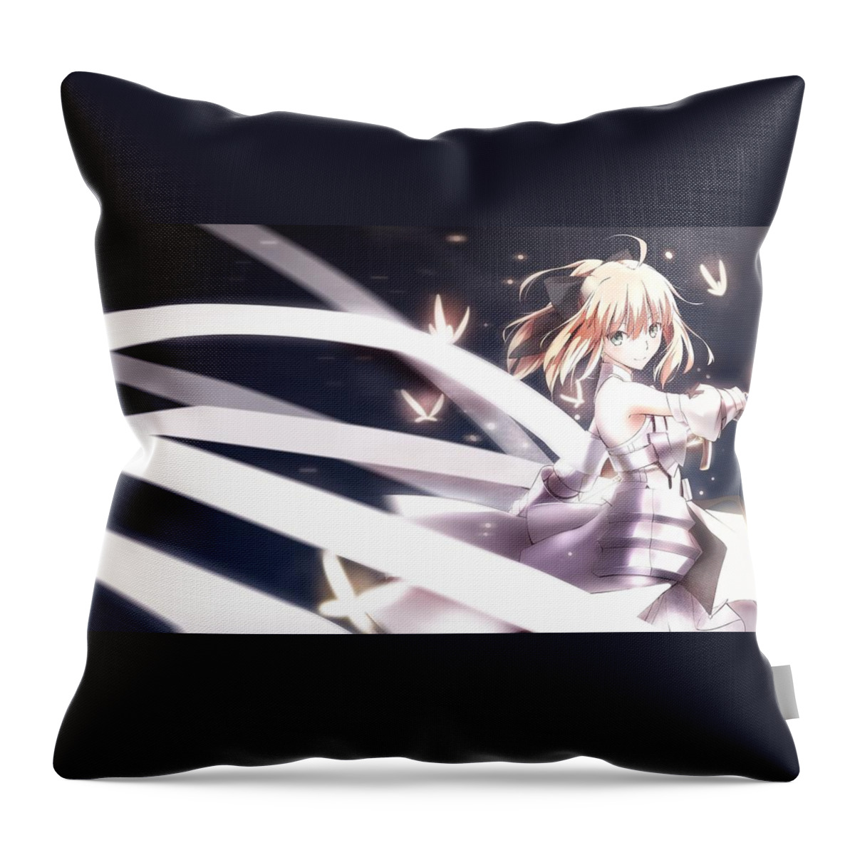 Fate/stay Night Throw Pillow featuring the digital art Fate/Stay Night #13 by Super Lovely
