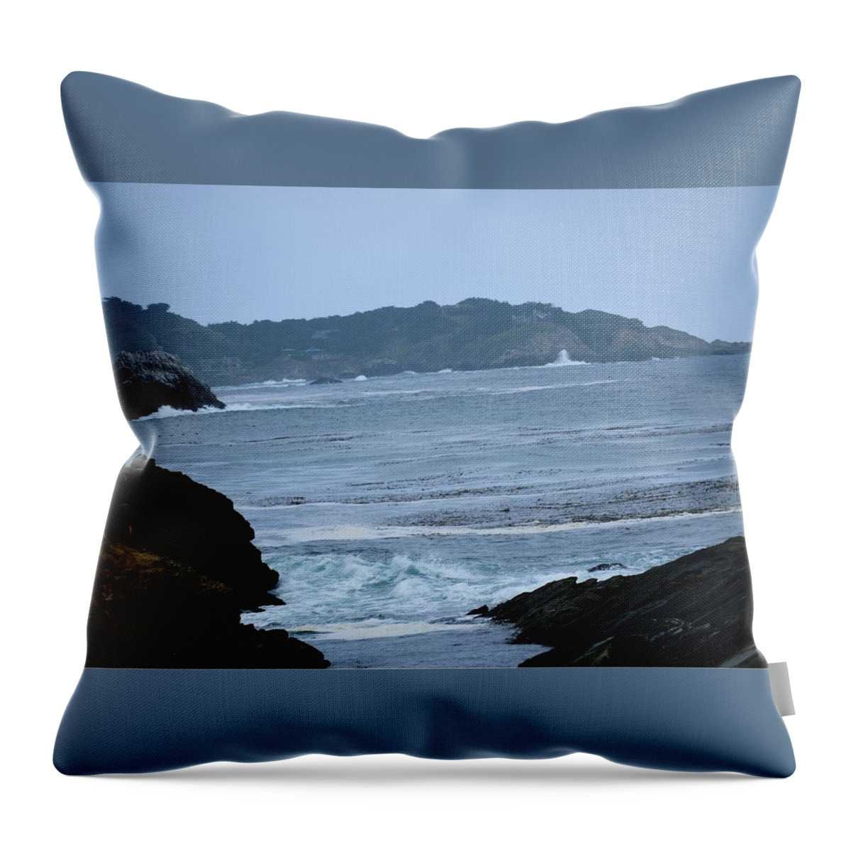 Landscape Throw Pillow featuring the photograph On The Rocks #12 by Marian Jenkins