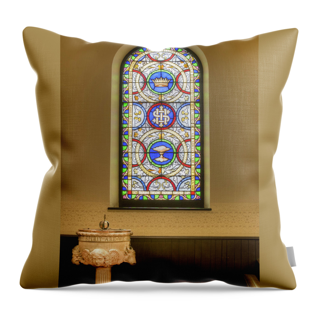 Saint Annes Throw Pillow featuring the digital art Saint Anne's Windows #13 by Jim Proctor