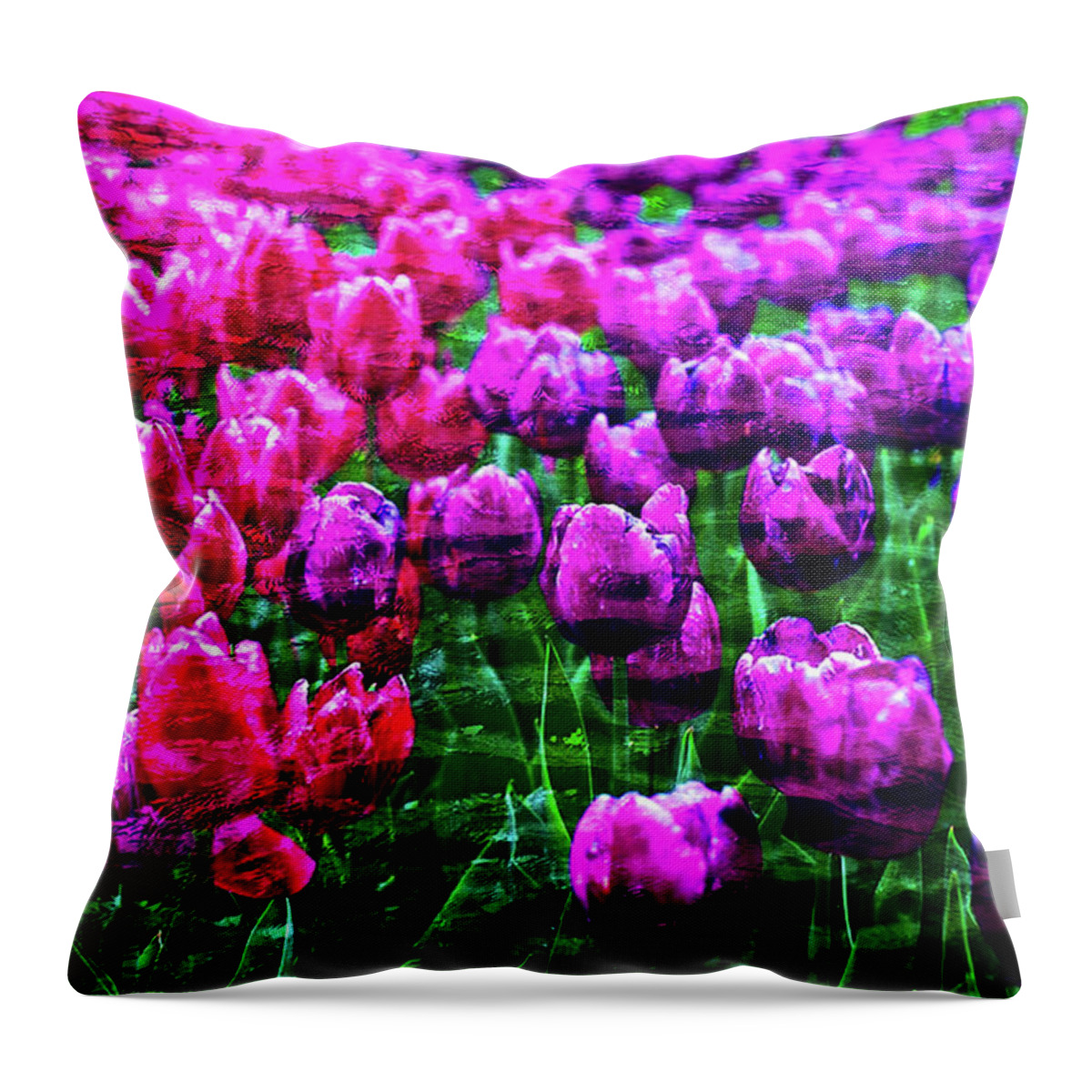 Texture Throw Pillow featuring the photograph Texture Flowers #13 by Prince Andre Faubert