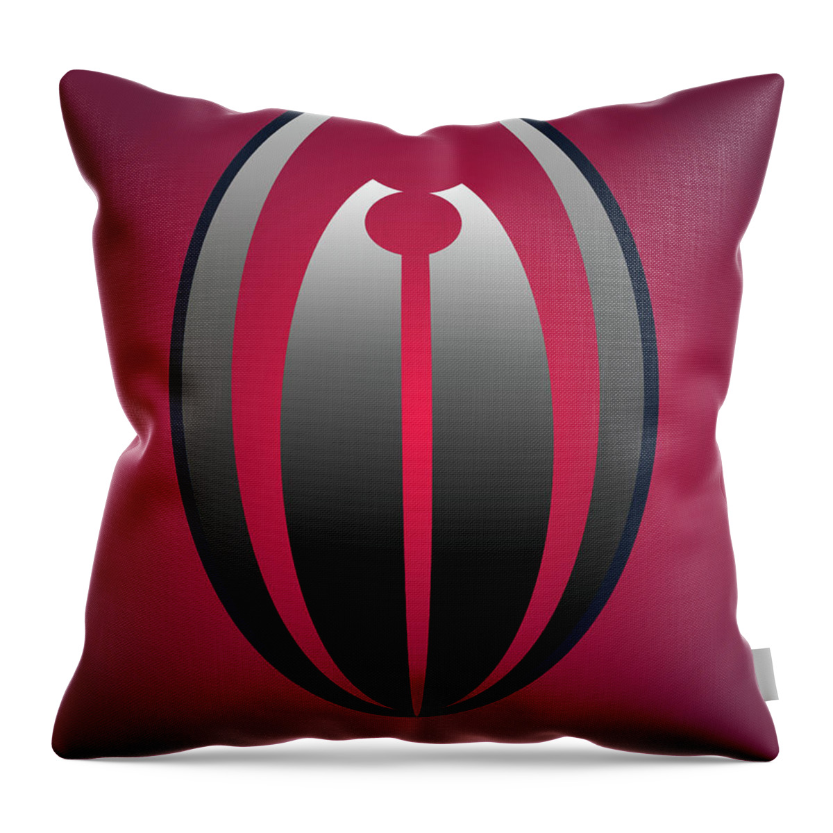 Abstract Throw Pillow featuring the digital art 1328 Red by John Krakora