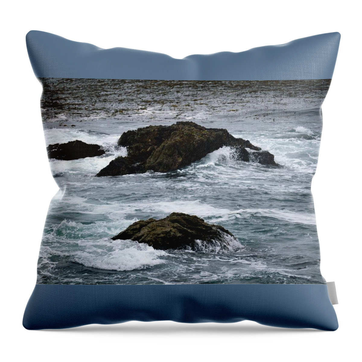 Landscape Throw Pillow featuring the photograph On The Rocks #13 by Marian Jenkins