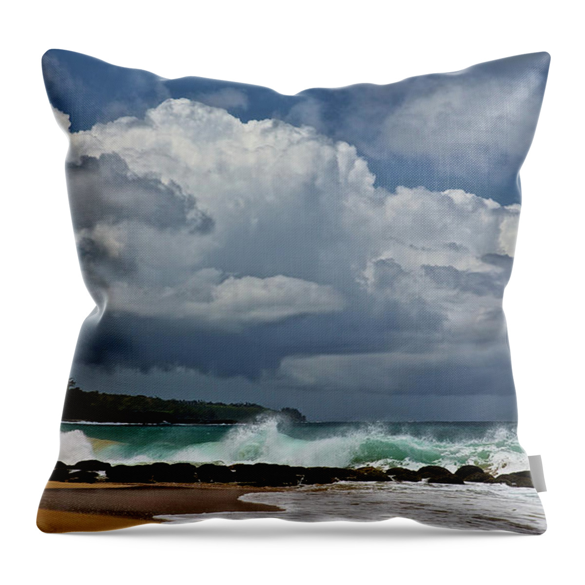 Kauai Throw Pillow featuring the photograph Secret Beach Kauai #25 by Steven Lapkin