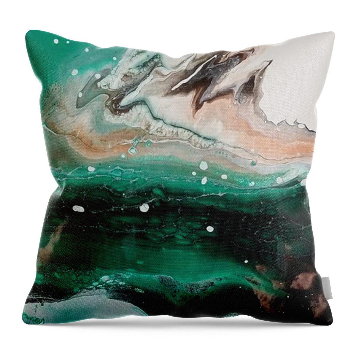 Abstract Throw Pillow featuring the painting #145 #145 by Gerry Smith