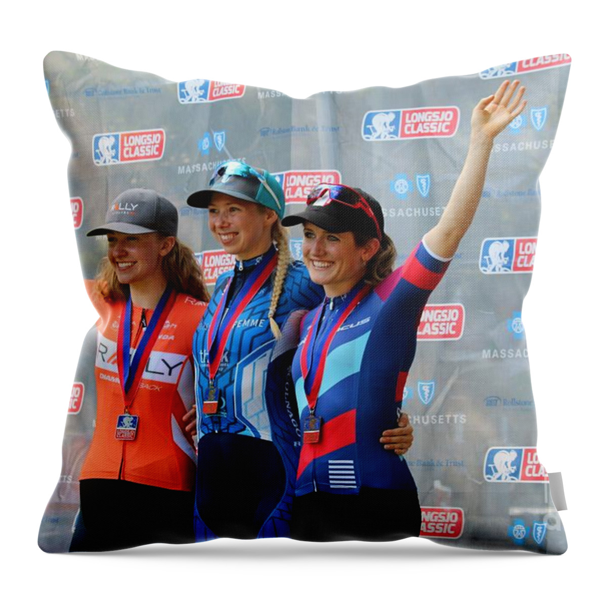 Longsjo Classic Throw Pillow featuring the photograph Fearless Femme Racing #15 by Donn Ingemie