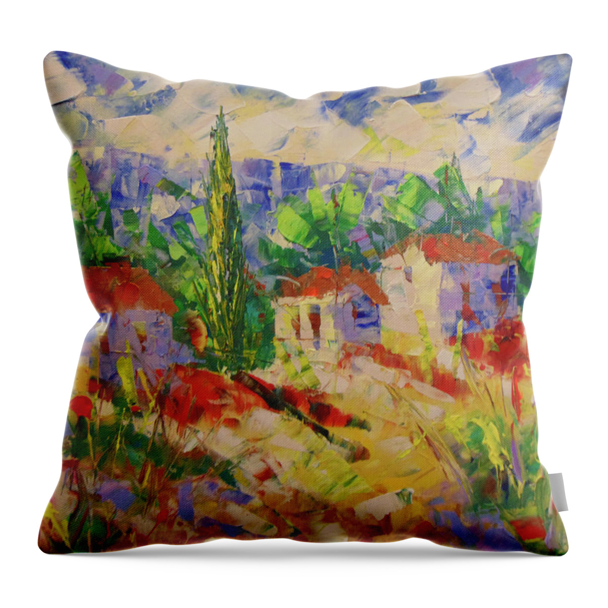 Frederic Payet Throw Pillow featuring the painting Provence #15 by Frederic Payet