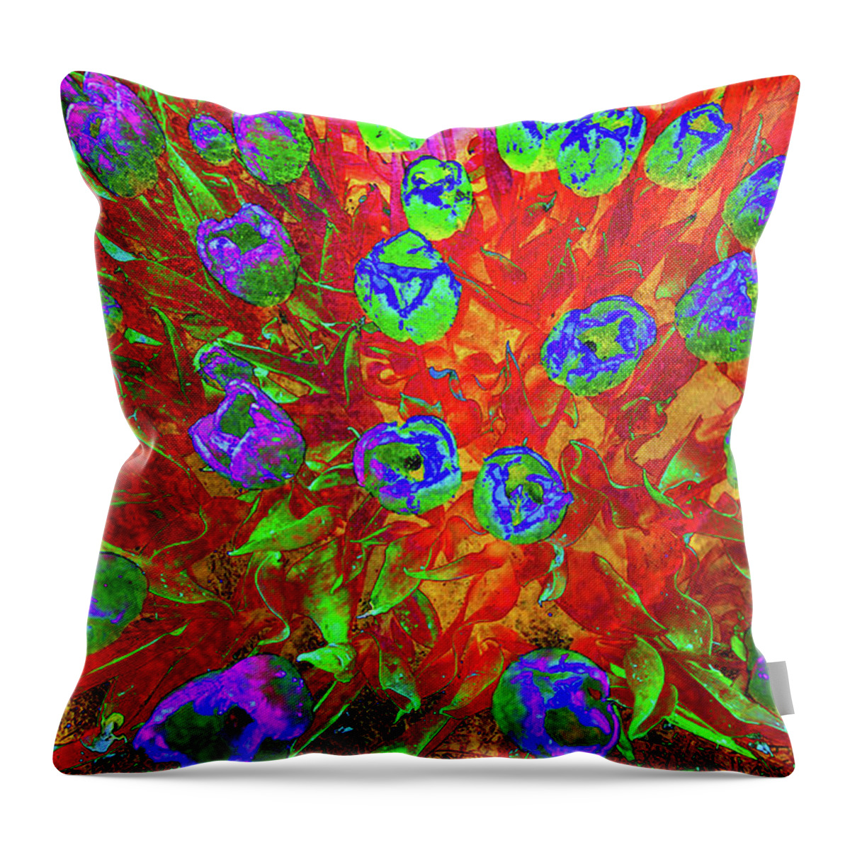 Texture Throw Pillow featuring the photograph Texture Flowers #15 by Prince Andre Faubert