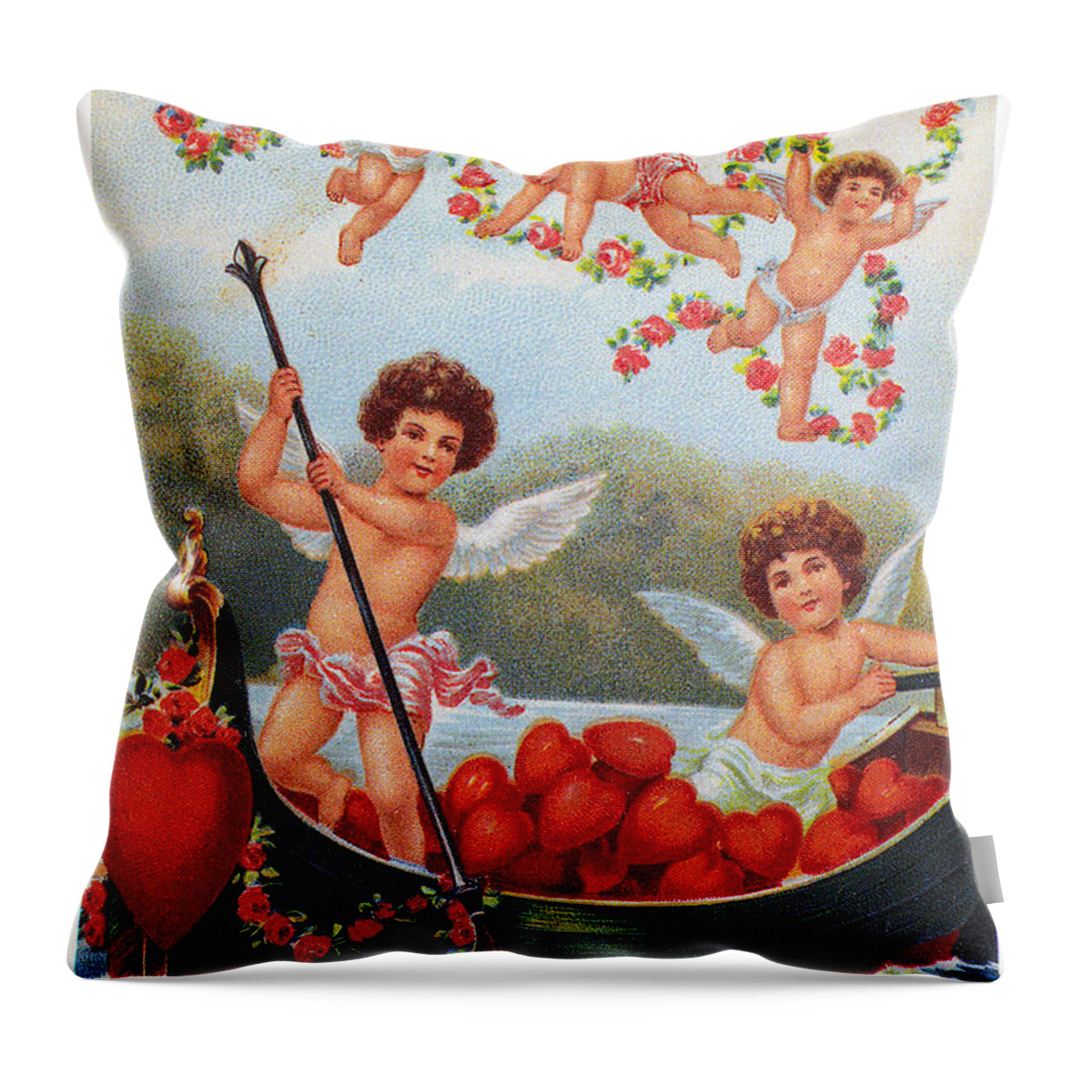 1913 Throw Pillow featuring the photograph Valentines Day Card #18 by Granger