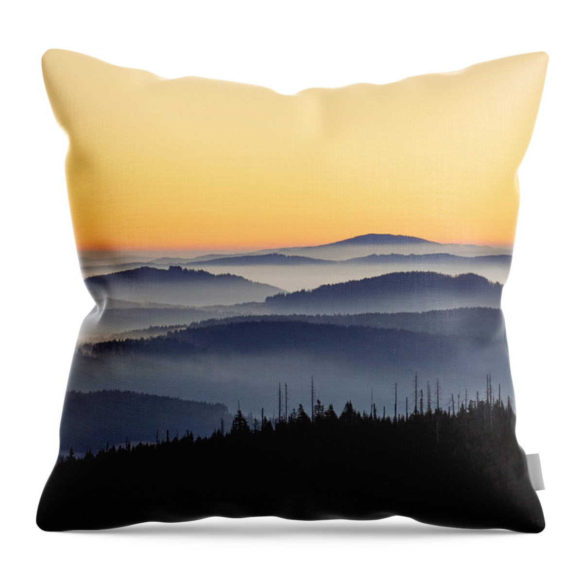 Mount Lusen Throw Pillow featuring the photograph 151207p109 by Arterra Picture Library