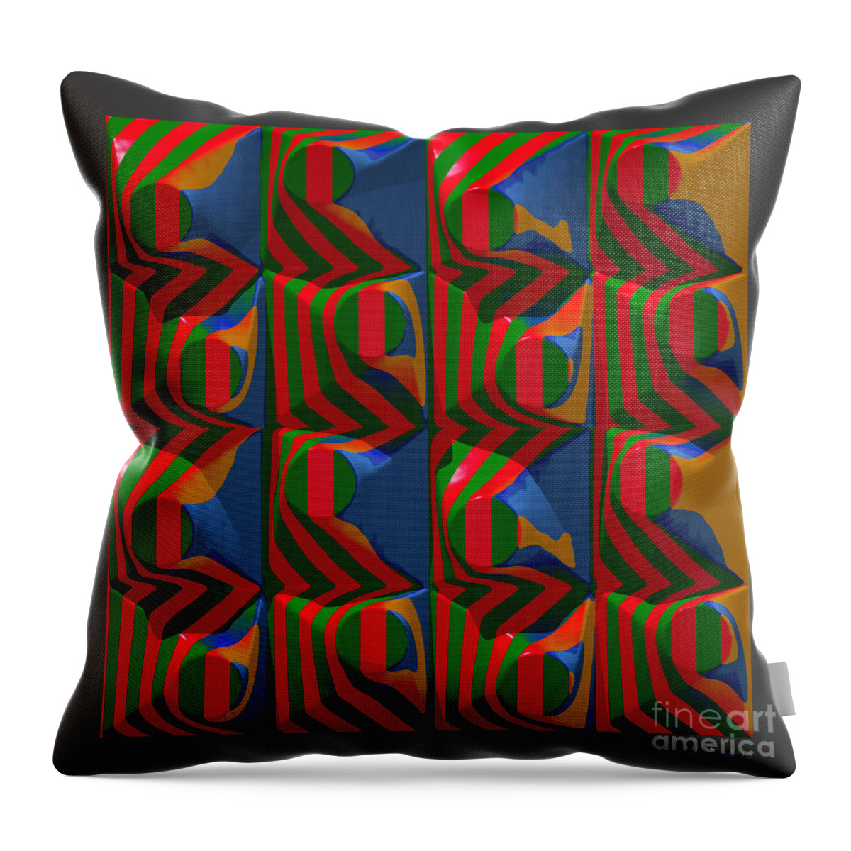 Conceptuals Throw Pillow featuring the digital art 16 Anomalies by Walter Neal