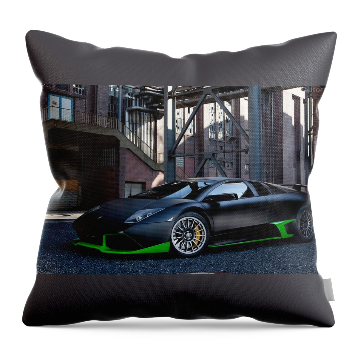 Lamborghini Throw Pillow featuring the photograph Lamborghini #16 by Jackie Russo