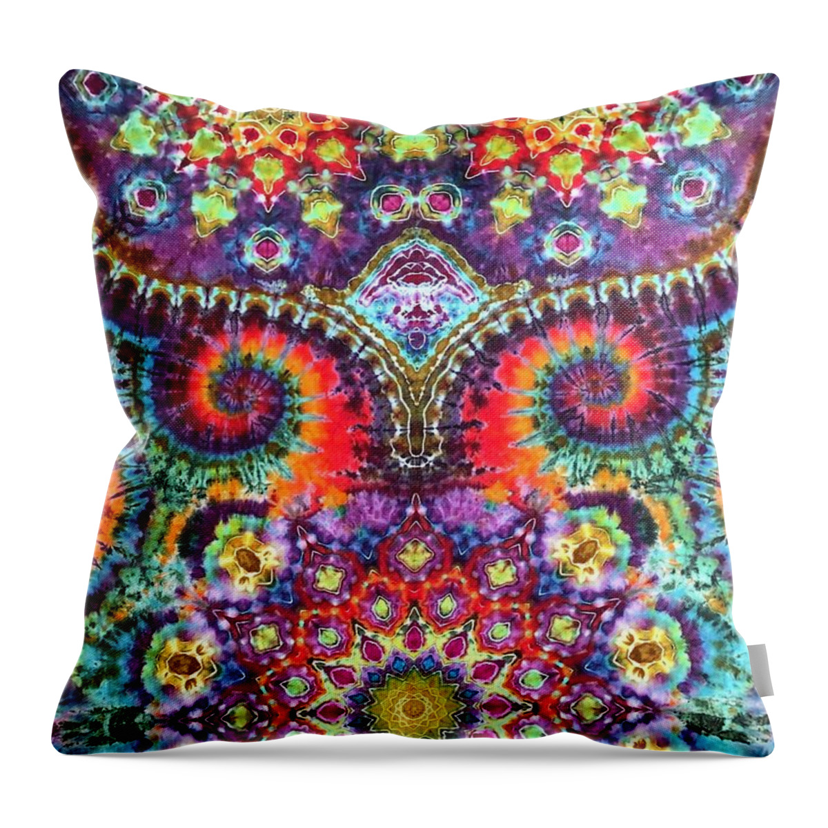 Rob Norwood Tie Dye Throw Pillow featuring the tapestry - textile New Upload by Rob Norwood