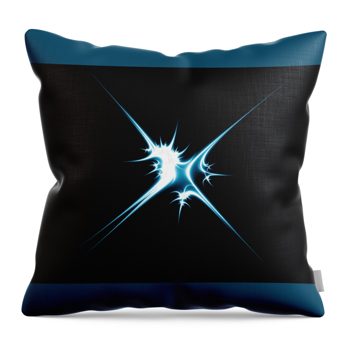Blue Throw Pillow featuring the digital art Blue #17 by Super Lovely
