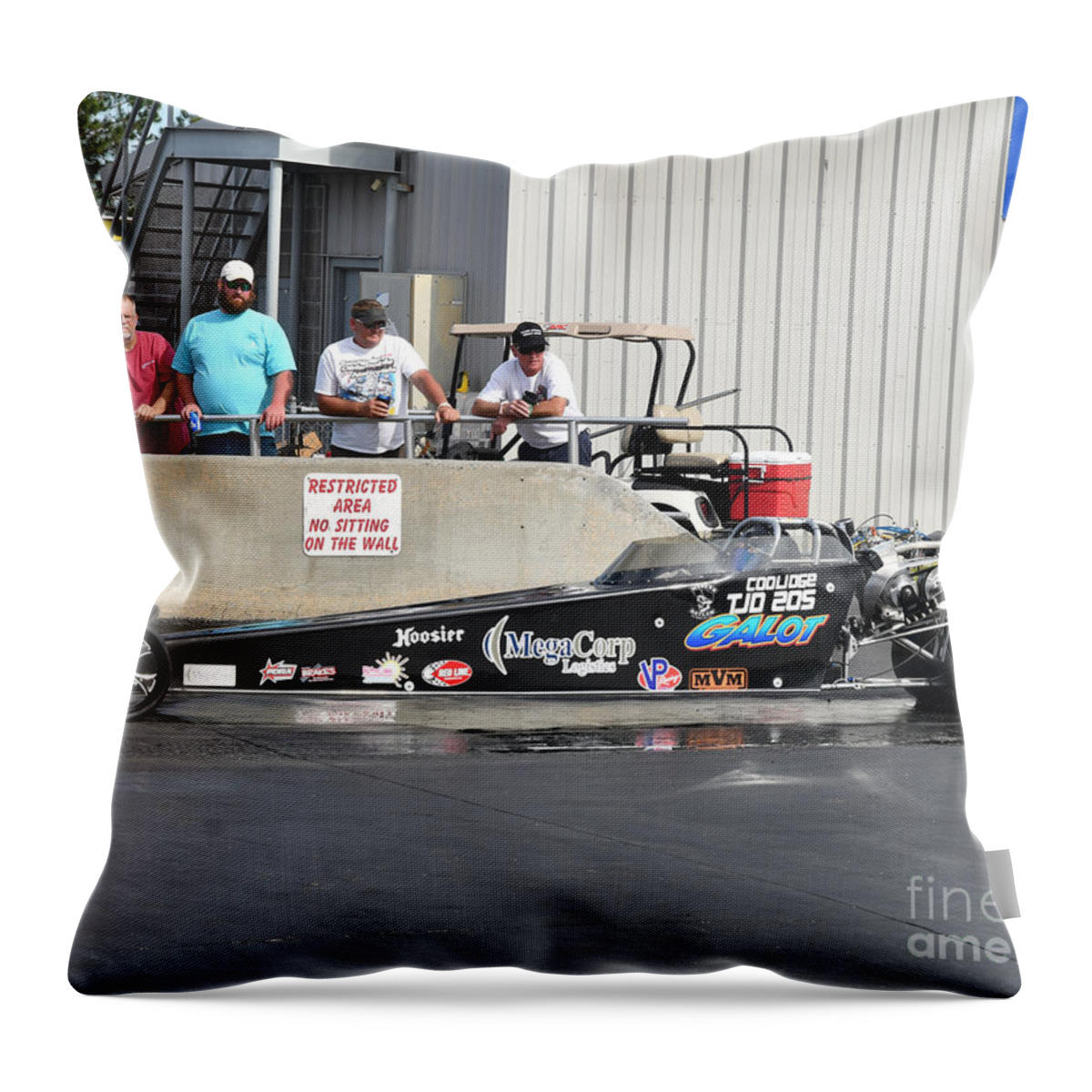 Drag Throw Pillow featuring the photograph Junior Drag Racing March 2017 #17 by Jack Norton