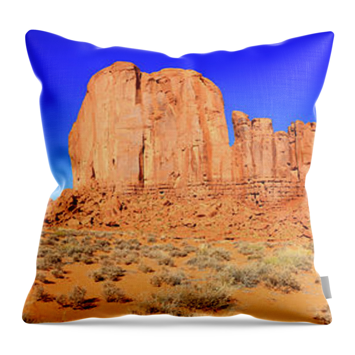 Monument Valley Throw Pillow featuring the photograph Monument Valley #17 by Raul Rodriguez
