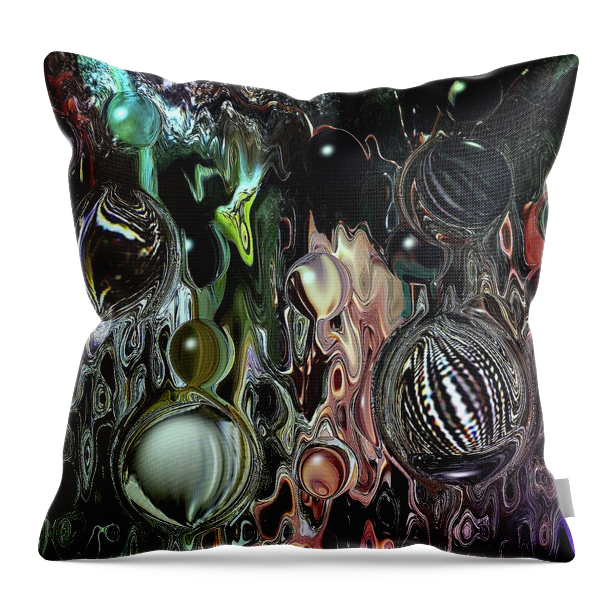 Digital Art Throw Pillow featuring the digital art Abstract #172 by Belinda Cox