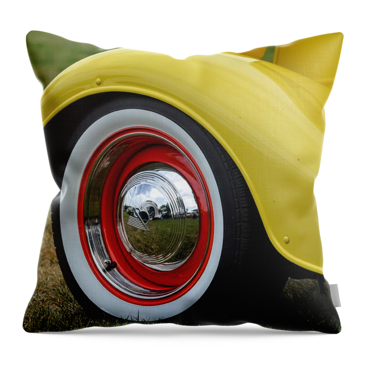 Abstract Throw Pillow featuring the photograph Classic Ford  #19 by Dean Ferreira