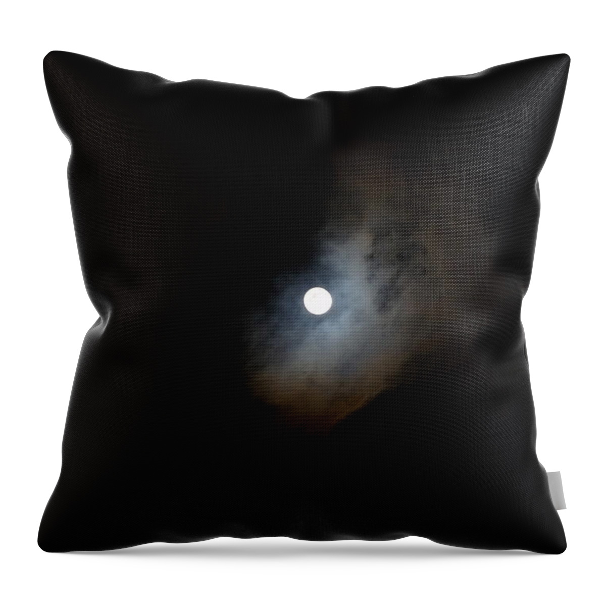 Moon Throw Pillow featuring the photograph Moon and the clouds #18 by Explorer Lenses Photography