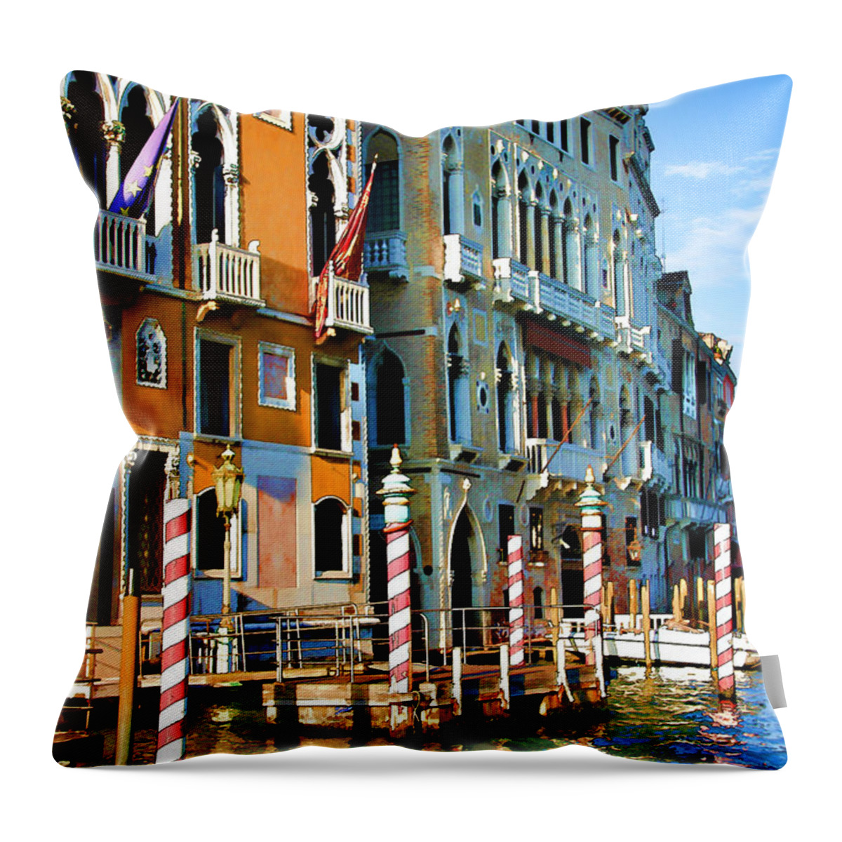 Venice Throw Pillow featuring the photograph Venice - Untitled #18 by Brian Davis