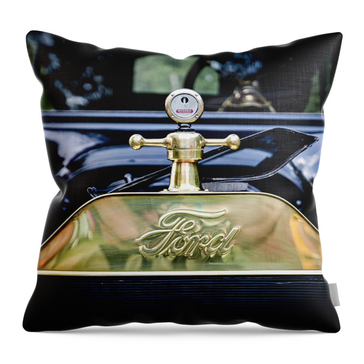 Automobile Throw Pillow featuring the photograph 1916 Ford Model T Touring Tin Lizzie by Jack R Perry