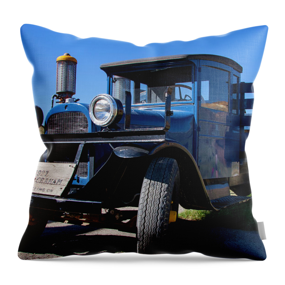 Vintage Vehicle Throw Pillow featuring the photograph 1927 Dodge Graham 1 by Chris Brannen