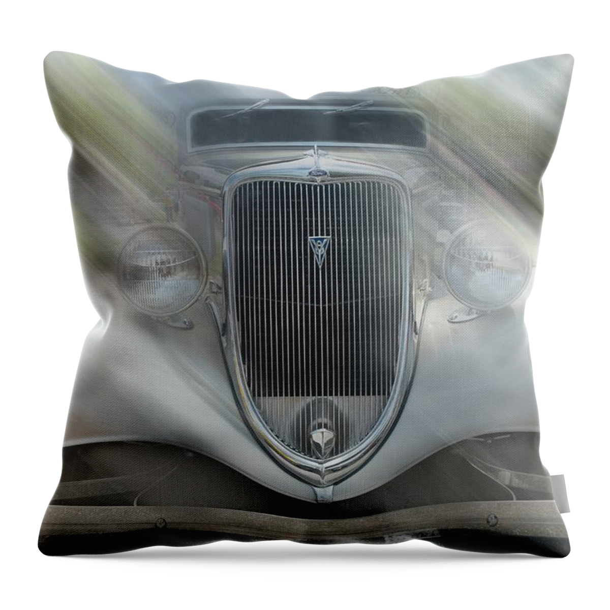 1934 Ford Coupe #automobile #automotive Car Show# Cars# Classic #classic Car #ford# Old #retro# Transportation #vintage #1934 Ford Coupe Throw Pillow featuring the photograph 1934 Ford Coupe by Louis Ferreira