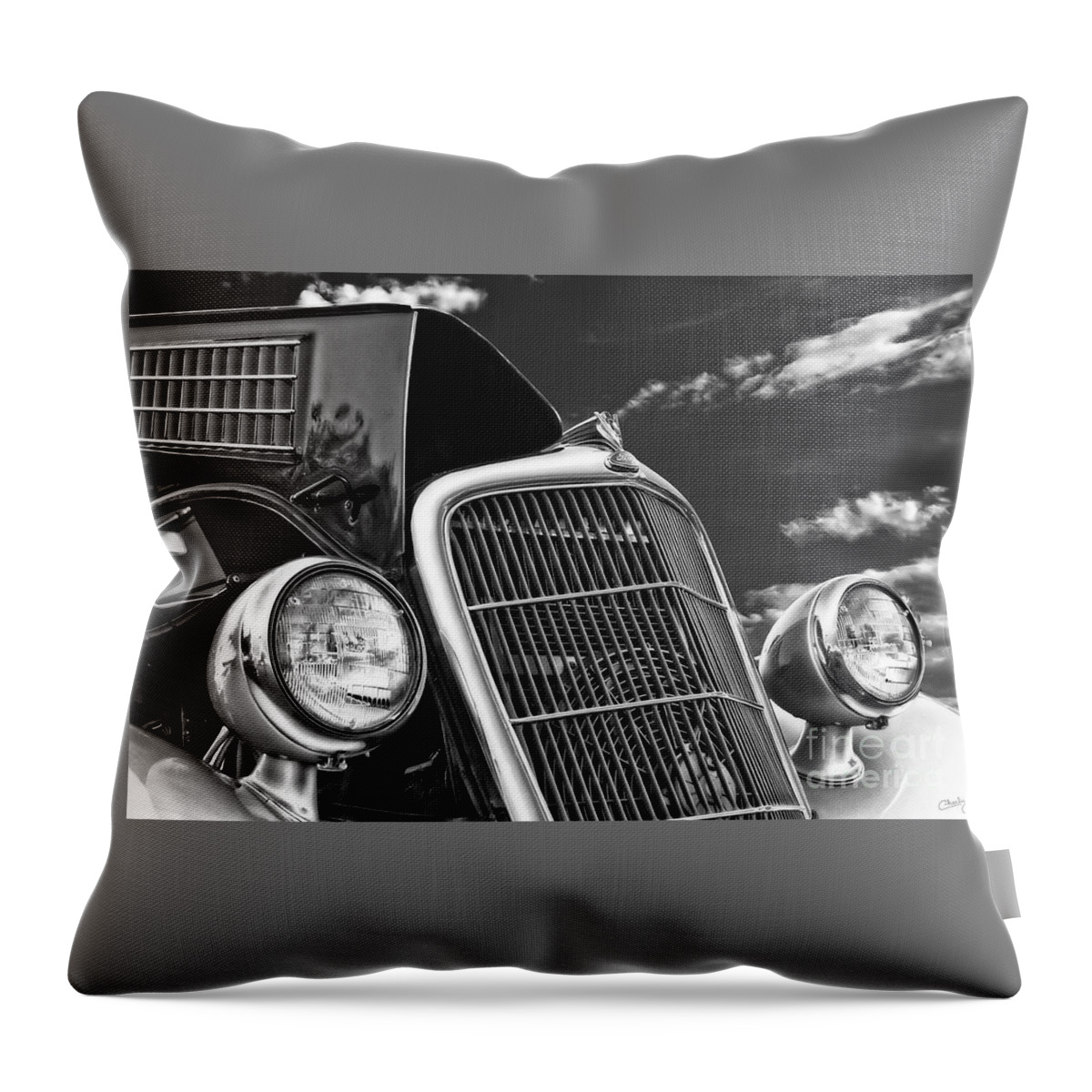 1934 Ford Throw Pillow featuring the photograph 1934 Ford Frontend by Imagery by Charly