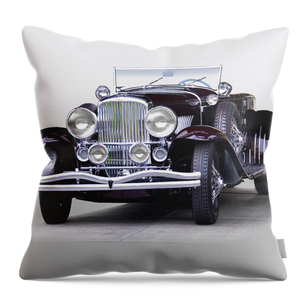 Auto Throw Pillow featuring the photograph 1935 Duesenberg SJ Roadster by Dave Koontz